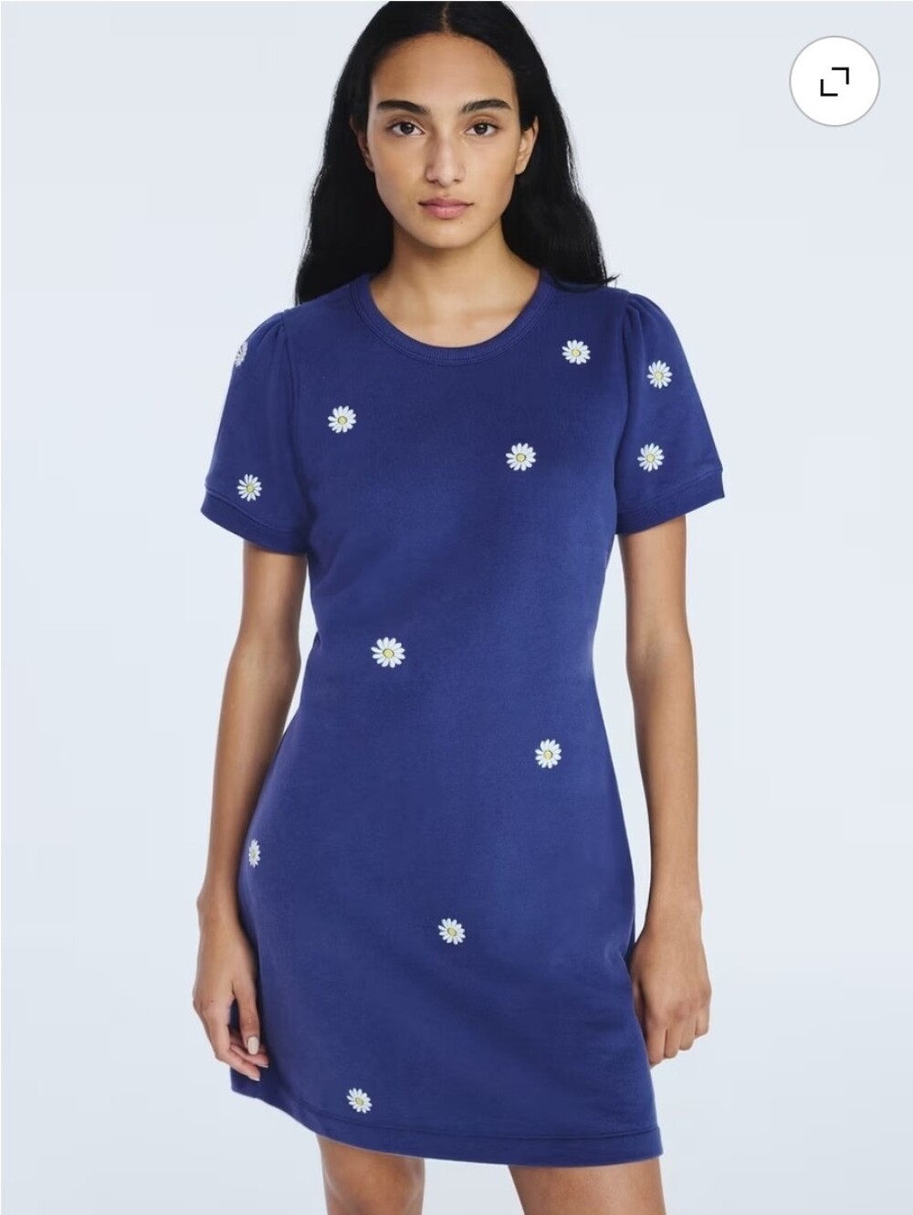 90's Inspired Daisy Embroidered Dress